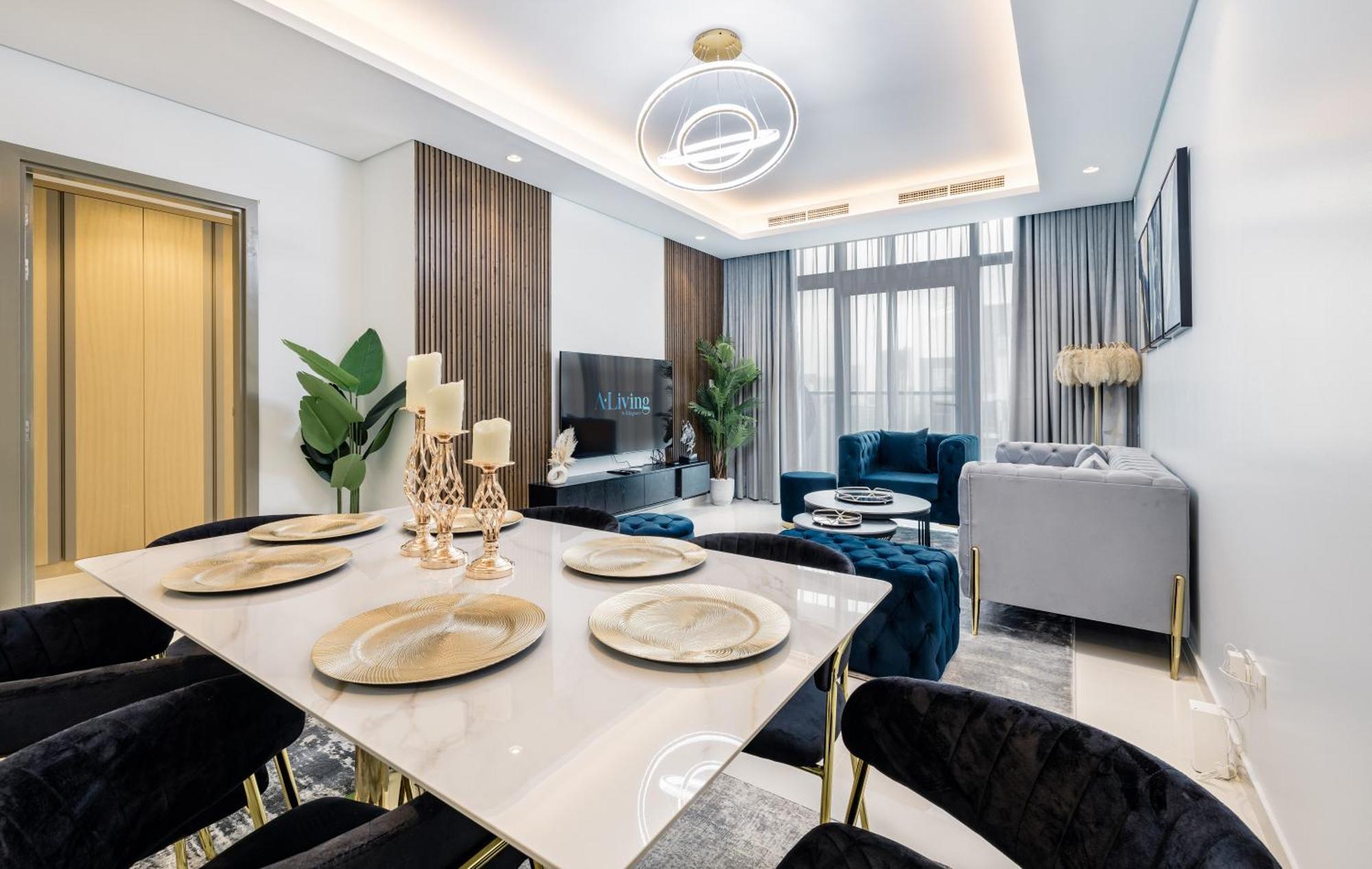 ドバイAliving Luxe 2Br With Burj Khalifa View Infinity Pool Midtown-4704アパートメント エクステリア 写真