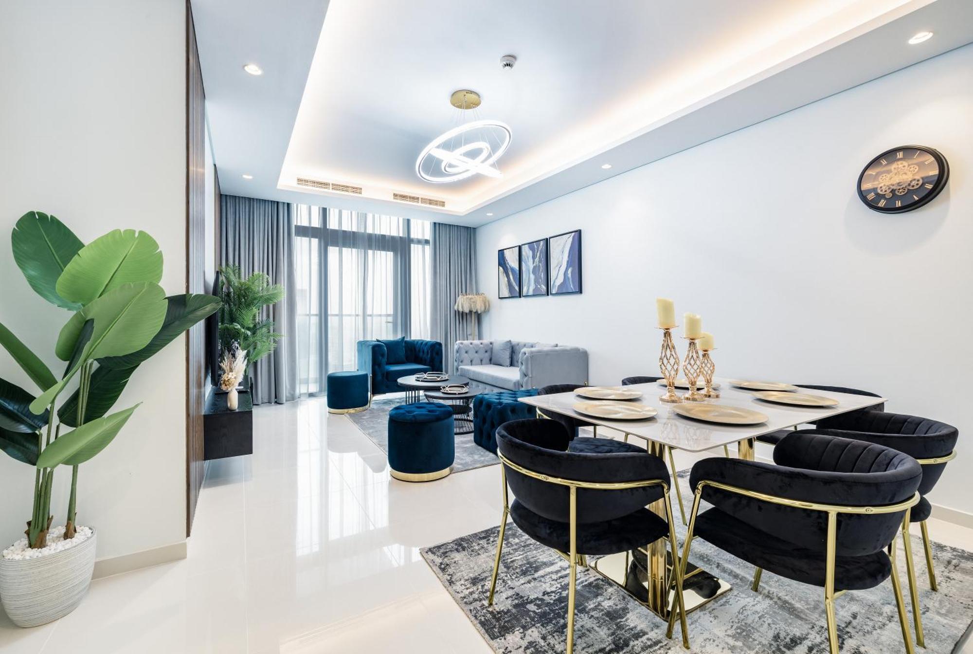 ドバイAliving Luxe 2Br With Burj Khalifa View Infinity Pool Midtown-4704アパートメント エクステリア 写真
